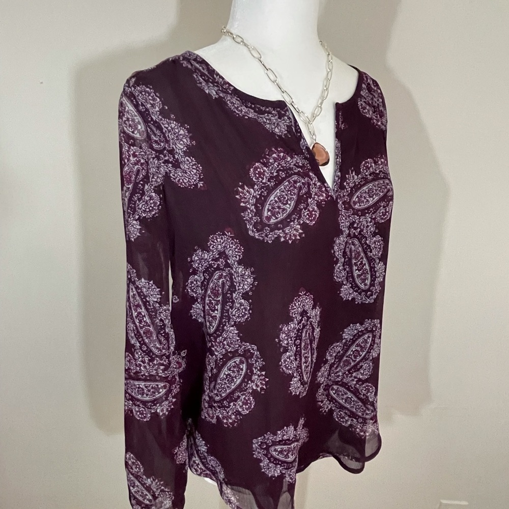 Lucky Brand sz sm sheer peasant style tunic.